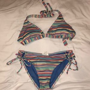 Roxy multicolored striped bikini